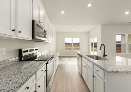 Kitchen opens to the dining room