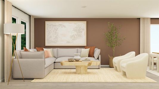 Living room featuring light hardwood / wood-style floors