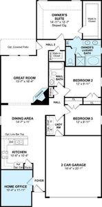 The Quartz floor plan by K. Hovnanian® Homes. 1st Floor shown. *Prices, plans, dimensions, features, specifications, materials, and availability of homes or communities are subject to change without notice or obligation.