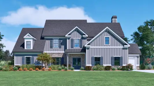 New construction Single-Family house 70 Amelia Ct, Covington, GA 30014 plan (GA) Woodmont A 3 Side Entry - image