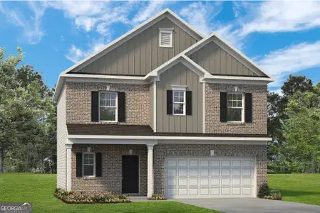 New construction Single-Family house 10453 Trellis Ln, Unit 28), Hampton, GA 30228 The Benson II- photo 0