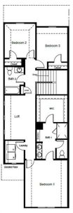 D.R. Horton's Eden floorplan, 2nd floor - All Home and community information, including pricing, included features, terms, availability and amenities, are subject to change at any time without notice or obligation. All Drawings, pictures, photographs, video, square footages, floor plans, elevations, features, colors and sizes are approximate for illustration purposes only and will vary from the homes as built.