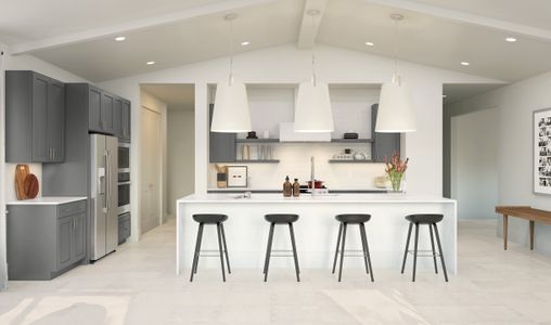 Beautiful kitchen with sprawling island & Brellin cabinets