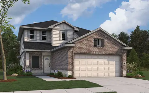 New construction Single-Family house 16507 Sweet Cicely, Elmendorf, TX 78112 plan Matagorda - image