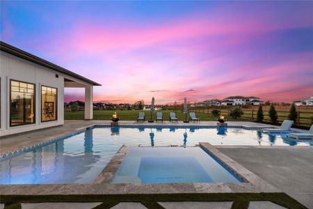 Life's better poolside! Take time to swim and relax in this peaceful environment, right in your own backyard. How's this for those stunning Texas sunsets?