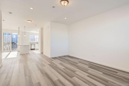 Family room looking towards kitchen.