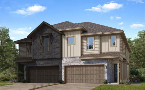 New construction Townhouse house 21255 Doubtful Canyon Drive, Cypress, TX 77433 Bagby II-MB- photo 0