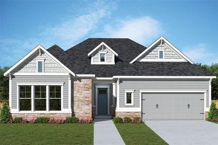 New construction Single-Family house 7028 Cottage Grove Drive, Flowery Branch, GA 30542 The Lockview- photo 0