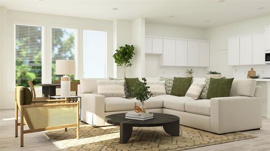 Living room featuring light hardwood / wood-style floors