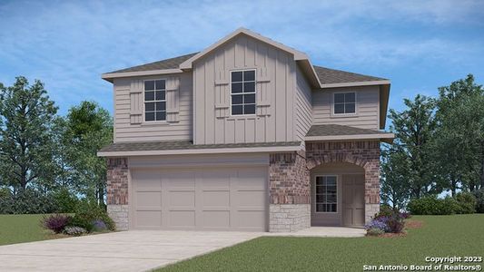 New construction Single-Family house 15527 Peppercorn Isle, Von Ormy, TX 78073 Kate- photo 0