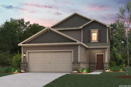 New construction Single-Family house 9954 Chavaneaux Lndg, San Antonio, TX 78221 plan Eleanor - 2396 - image