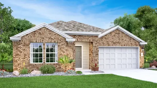 New construction Single-Family house 17913 Orchard Oriel Wy, Pflugerville, TX 78660 plan Marquette 20x20 Garage - image