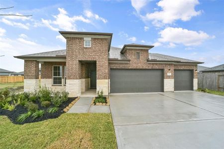 New construction Single-Family house 87 Leon Way, Dayton, TX 77535 The Acadia C with 3-Car Garage- photo 0