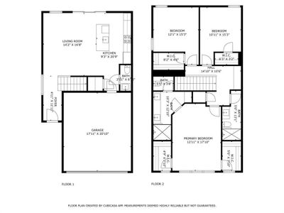 Full floor plan with both floors