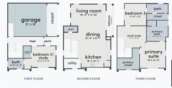 Separate entrance for 1st floor bedroom. Could be used as an Airbnb. Extremely large 2nd floor open living area. Third floor work area could be set up as an office, den, playroom.