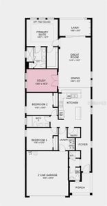 Floor Plan - Structural options added include: study with French doors and outdoor kitchen rough in