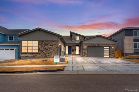 New construction Single-Family house 14408 Hop Clover Trail, Parker, CO 80134 Plan 5802 Ranch- photo 0