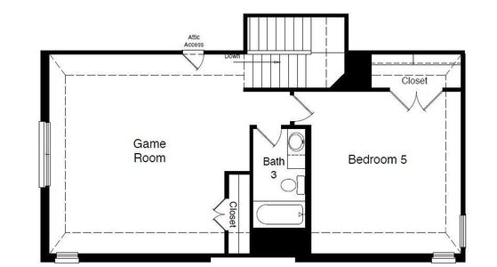 D.R. Horton's Santa Fe floorplan, 2nd floor - All Home and community information, including pricing, included features, terms, availability and amenities, are subject to change at any time without notice or obligation. All Drawings, pictures, photographs, video, square footages, floor plans, elevations, features, colors and sizes are approximate for illustration purposes only and will vary from the homes as built.