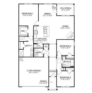 New construction Single-Family house 605 Bonifay Dr, Fountain Inn, SC 29644 plan Aria - image