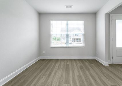 Flex room with vinyl flooring.