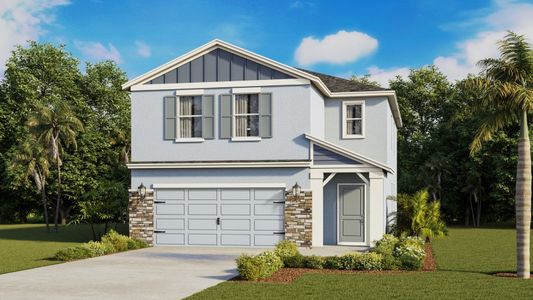 New construction Single-Family house 2274 Stratten Dr, Zephyrhills, FL 33541 plan Elston II Modern - image