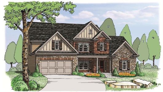 New construction Single-Family house 1210 Birch Wy, Loganville, GA 30052 plan The Kirkland | Front Entry - image