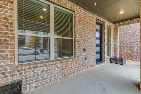 View of front door patio