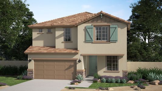 Craftsman Elevation with Optional Stone | Aspen | Sunrise - Canyon Series | Surprise, AZ | Landsea Homes