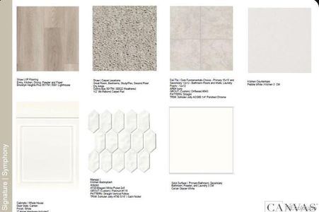 Design Selections. Home is currently under construction, selections subject to change.