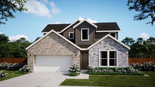 Elevation B | Caroline | Sage Collection – Freedom at Anthem in Kyle, TX by Landsea Homes