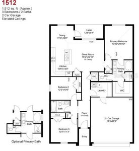New construction Single-Family house 12488 Langley Dr, Unit Lot 86, Spring Hill, FL 34609 plan 1512 - image