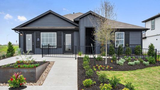New construction Single-Family house 13116 Roughstock Way, Mustang Ridge, TX 78610 The Irvine- photo 0
