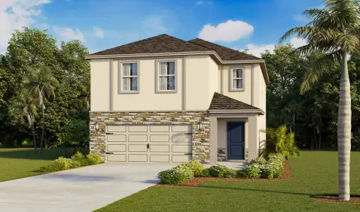 New construction Single-Family house 35330 Homebound Gate Dr, Zephyrhills, FL 33545 plan Elston II Modern - image