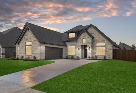 Elevation A with Stone | Concept 2267 at Massey Meadows in Midlothian, TX by Landsea Homes