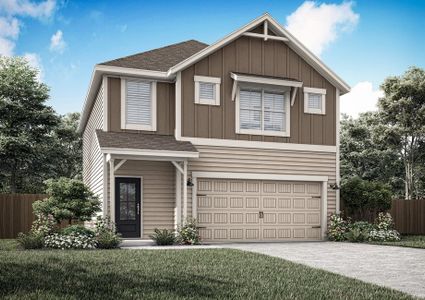 New construction Single-Family house 101 W Luna Blue Ln, Jarrell, TX 76537 plan Marley - image