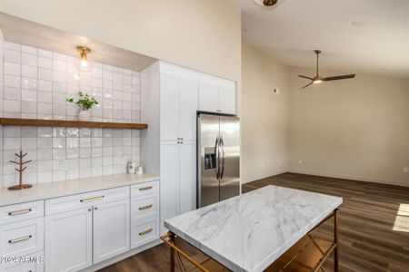 Kitchen view to dining area