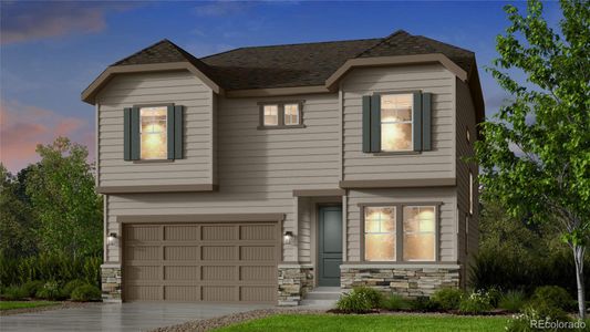 New construction Single-Family house 17582 Dandy Brush Drive, Parker, CO 80134 Ridgway- photo 0