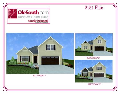 New construction Single-Family house Murfreesboro, TN 37128 plan 2151 Elevation JKL - image