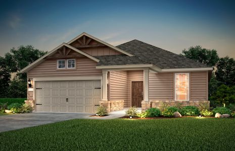 The Emory, a one-story home with 2-car garage, shown with Home Exterior 40