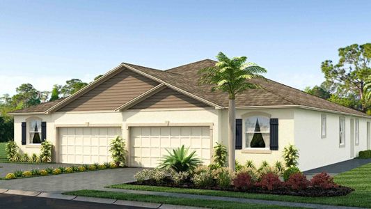 New construction Duplex house 2540 Bending Bonsai Dr, Wesley Chapel, FL 33543 Siesta- photo 0