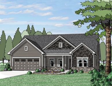 New construction Single-Family house 152 Harmony Farms Orch, Eatonton, GA 31024 plan (GA)Everett A 2 Front Entry - image
