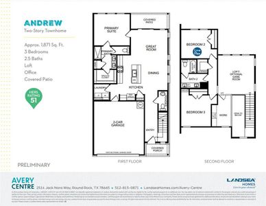 Landsea Homes, Andrew floor plan