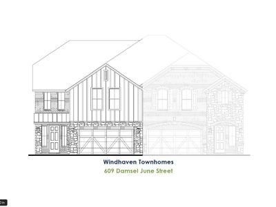 New construction Townhouse house 3521 Jester Dr, Lewisville, TX 75056 plan TH Building 9 Unit 1 W - image