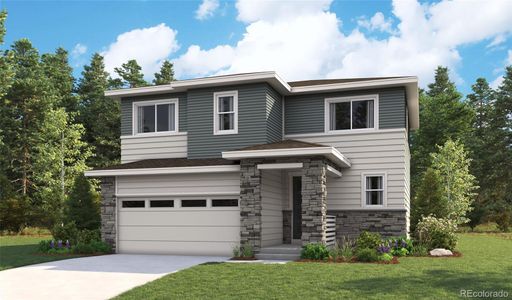 New construction Single-Family house 4563 Goldflower Drive, Johnstown, CO 80534 Coral II- photo 0