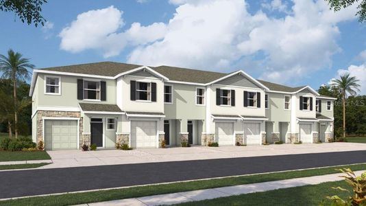 New construction Townhouse house 11428 Crescent Deer Dr, Land O' Lakes, FL 34638 Addington- photo 1 1