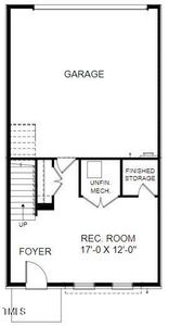 Hayworth Floorplan with rec room first f