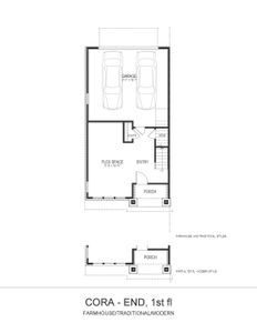 New construction Townhouse house 2420 Adrift Rd, Fuquay Varina, NC 27526 plan Cora End Unit - image 3