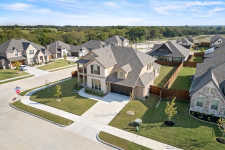 Drone /aerial view of this corner lot property