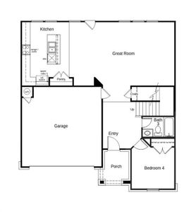 This floor plan features 4 bedrooms, 3 full baths and over 2,400 square feet of living space.