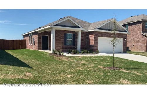 New construction Single-Family house 8233 Bufflhead Dr, Fort Worth, TX 76179 The Larissa- photo 0